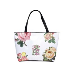 Rose Flowers Campanula Bellflower Shoulder Handbags by Celenk