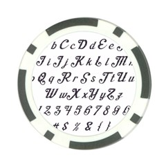 Font Lettering Alphabet Writing Poker Chip Card Guard by Celenk