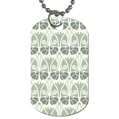 Teal Beige Dog Tag (one Side)