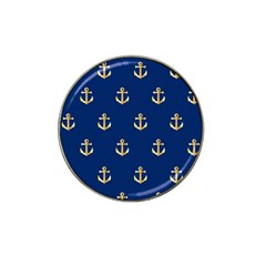 Gold Anchors Background Hat Clip Ball Marker by Celenk