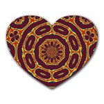 Geometric Tapestry Heart Mousepads Front