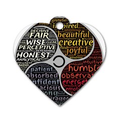 Person Character Characteristics Dog Tag Heart (one Side) by Celenk