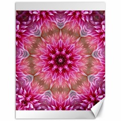 Flower Mandala Art Pink Abstract Canvas 18  X 24   by Celenk