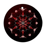 Mandala Red Bright Kaleidoscope Ornament (Round)