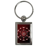 Mandala Red Bright Kaleidoscope Key Chains (Rectangle) 