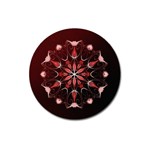 Mandala Red Bright Kaleidoscope Magnet 3  (Round)