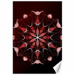 Mandala Red Bright Kaleidoscope Canvas 20  x 30  