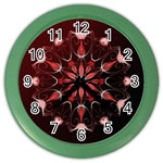 Mandala Red Bright Kaleidoscope Color Wall Clocks