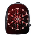 Mandala Red Bright Kaleidoscope School Bag (Large)