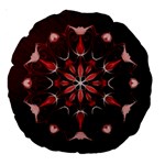 Mandala Red Bright Kaleidoscope Large 18  Premium Round Cushions