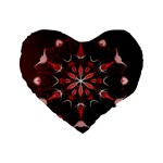 Mandala Red Bright Kaleidoscope Standard 16  Premium Heart Shape Cushions