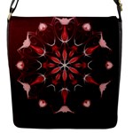 Mandala Red Bright Kaleidoscope Flap Messenger Bag (S)