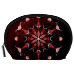 Mandala Red Bright Kaleidoscope Accessory Pouches (Large) 