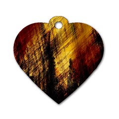 Refinery Oil Refinery Grunge Bloody Dog Tag Heart (one Side) by Celenk