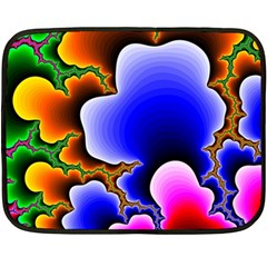 Fractal Background Pattern Color Double Sided Fleece Blanket (mini) 