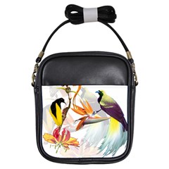 Birds Of Paradise Girls Sling Bags by TKKdesignsCo