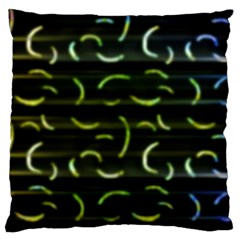 Abstract Dark Blur Texture Large Flano Cushion Case (one Side) by dflcprints