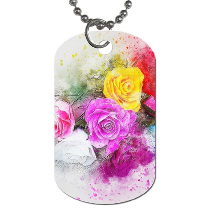 Flowers Bouquet Art Abstract Dog Tag (Two Sides)