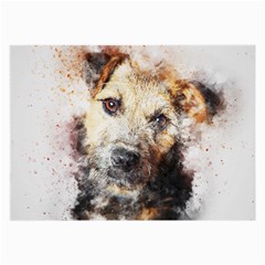 Dog Animal Pet Art Abstract Large Glasses Cloth (2-side) by Celenk