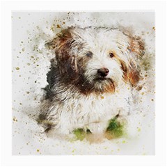 Dog Animal Pet Art Abstract Medium Glasses Cloth (2-side) by Celenk