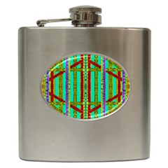Gift Wrappers For Body And Soul In  A Rainbow Mind Hip Flask (6 Oz) by pepitasart