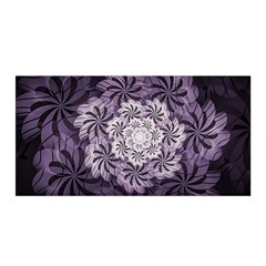 Fractal Floral Striped Lavender Satin Wrap by Celenk