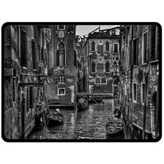 Venice Italy Gondola Boat Canal Fleece Blanket (large)  by Celenk