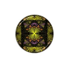 Fractal Multi Color Geometry Hat Clip Ball Marker (4 Pack) by Celenk