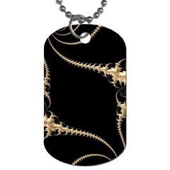 Fractal Art Design Pattern Texture Dog Tag (two Sides) by Celenk