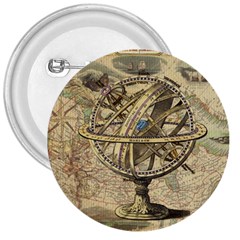 Map Compass Nautical Vintage 3  Buttons by Celenk