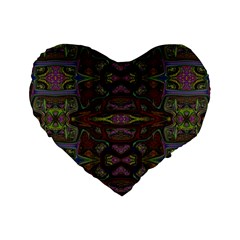 Pattern Abstract Art Decoration Standard 16  Premium Heart Shape Cushions