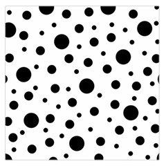 Black On White Polka Dot Pattern Large Satin Scarf (square)