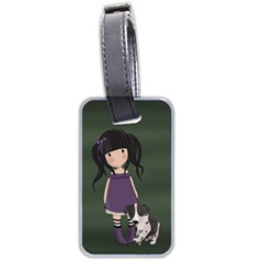 Dolly Girl And Dog Luggage Tags (two Sides) by Valentinaart