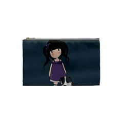 Dolly Girl And Dog Cosmetic Bag (small)  by Valentinaart