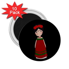 Frida Kahlo Doll 2 25  Magnets (10 Pack)  by Valentinaart