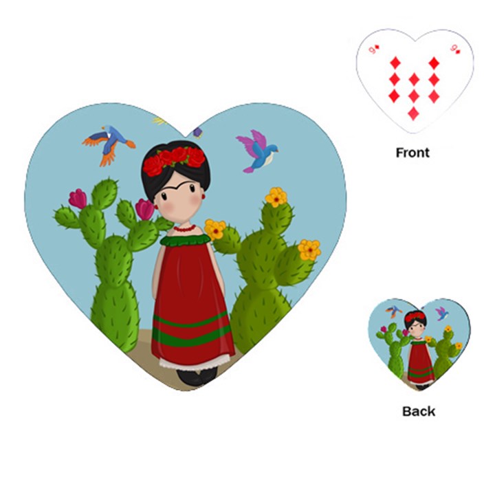 Frida Kahlo doll Playing Cards (Heart) 