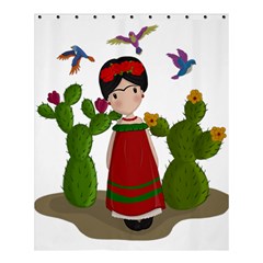 Frida Kahlo Doll Shower Curtain 60  X 72  (medium)  by Valentinaart