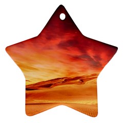 Desert Sand Dune Landscape Nature Star Ornament (two Sides) by Celenk