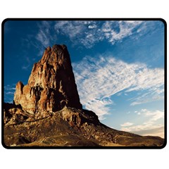 Mountain Desert Landscape Nature Fleece Blanket (medium)  by Celenk