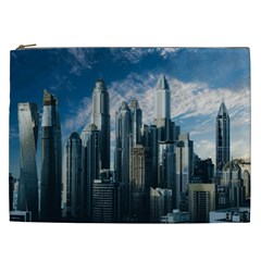 Skyscraper Cityline Urban Skyline Cosmetic Bag (xxl)  by Celenk