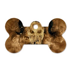 Skull Demon Scary Halloween Horror Dog Tag Bone (one Side) by Celenk