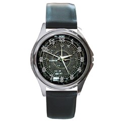 Time Machine Science Fiction Future Round Metal Watch by Celenk