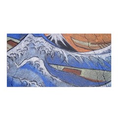 Harvard Mayfair Hokusai Chalk Wave Fuji Satin Wrap by Celenk