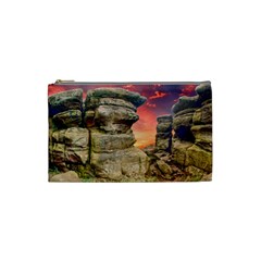 Rocks Landscape Sky Sunset Nature Cosmetic Bag (small) 