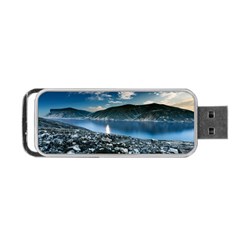 Shore Mountain Water Landscape Portable Usb Flash (one Side) by Celenk