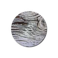 Wood Knot Fabric Texture Pattern Rough Rubber Coaster (round) 