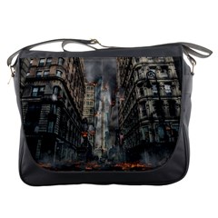 Destruction War Conflict Death Messenger Bags by Celenk