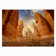 Canyon Desert Landscape Scenic Large Glasses Cloth (2-side) by Celenk