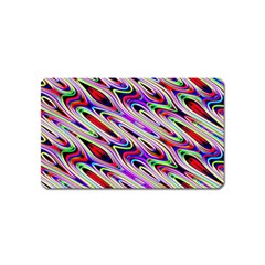 Multi Color Wave Abstract Pattern Magnet (name Card) by Celenk