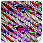 Multi Color Wave Abstract Pattern Canvas 16  x 16  